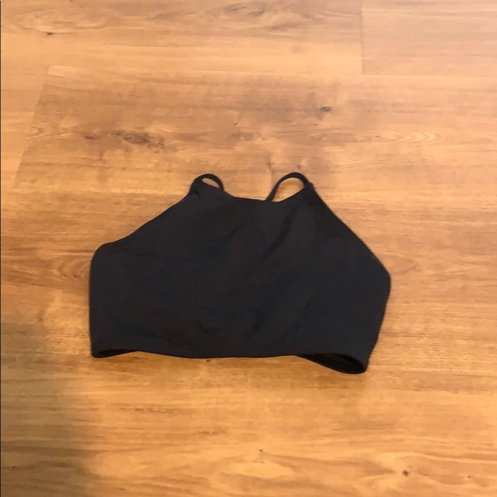 black bathing suit top